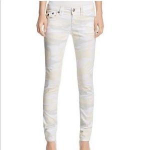 True Religion Womens white Camo Print Skinny Jeans
